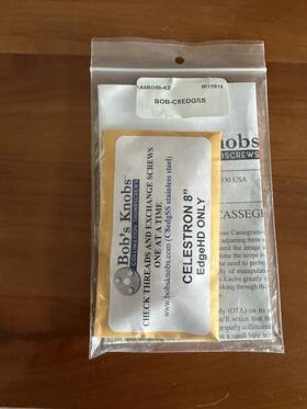 Bobs Knobs C8edgbo For Celestron C8 F/10 Secondary With Edgehd Optics # C8edg