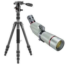 Bushnell Sn206065ga 20-60x65 Nitro Porro Prism Angled Spotting Scope W/veo3 Go 204cp Tripod