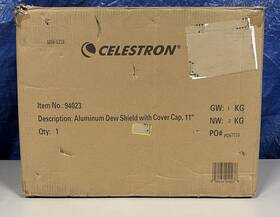 Celestron 94023 11 Inch Aluminum Dew Shield With Cover Cap #94023 Partial Dent Read